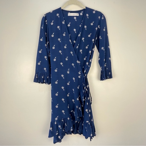 Wrap Dress by FAITHFULL THE BRAND Carmel Dress in Vineyard Print Vintage Blue - Picture 2 of 7